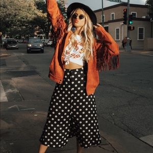 Black Button Front Skirt